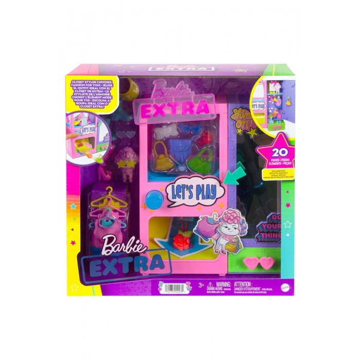 Barbie Extra Kıyafet Otomatı Oyun Seti Hfg75