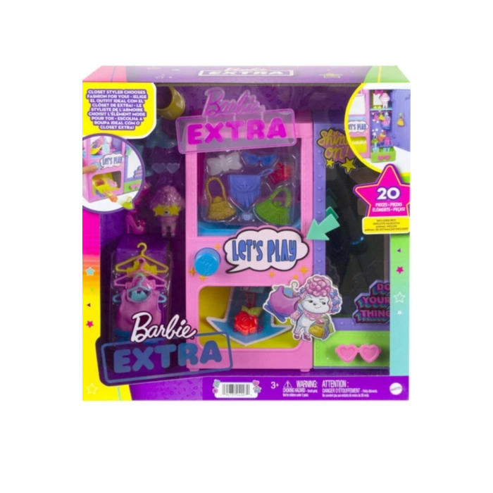 Barbie Extra Kıyafet Otomatı Oyun Seti Hfg75