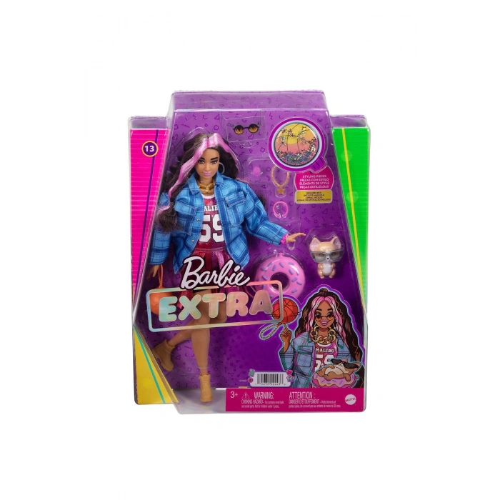 Hdj46 Barbie Extra Ekose Ceketli Bebek