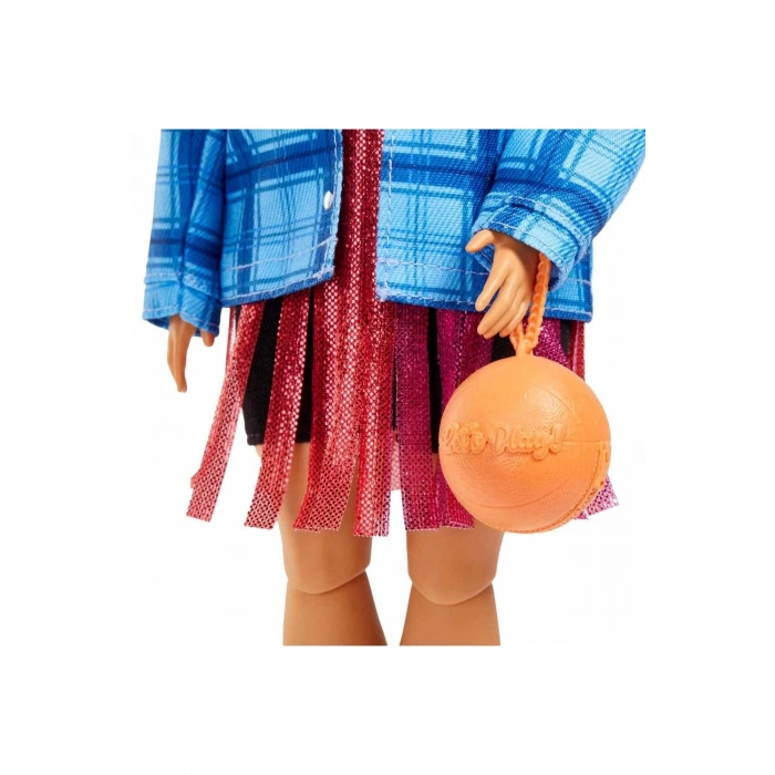 Hdj46 Barbie Extra Ekose Ceketli Bebek