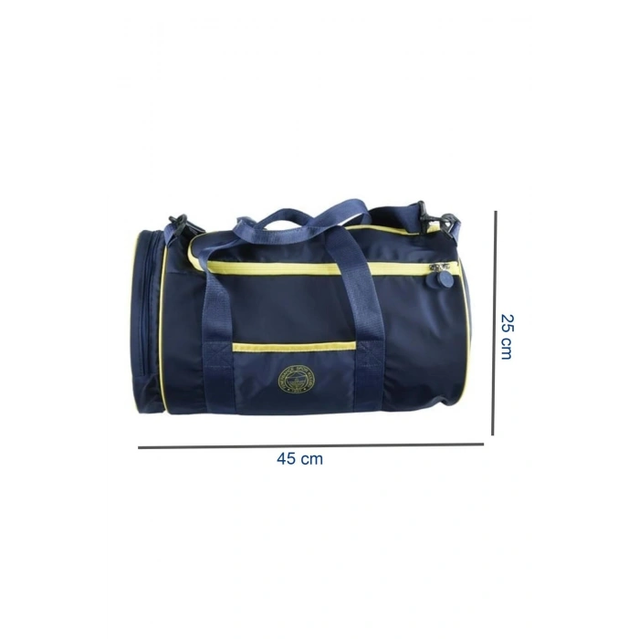 2 Bölmeli Silindir Spor Çantası Lacivert (23748)