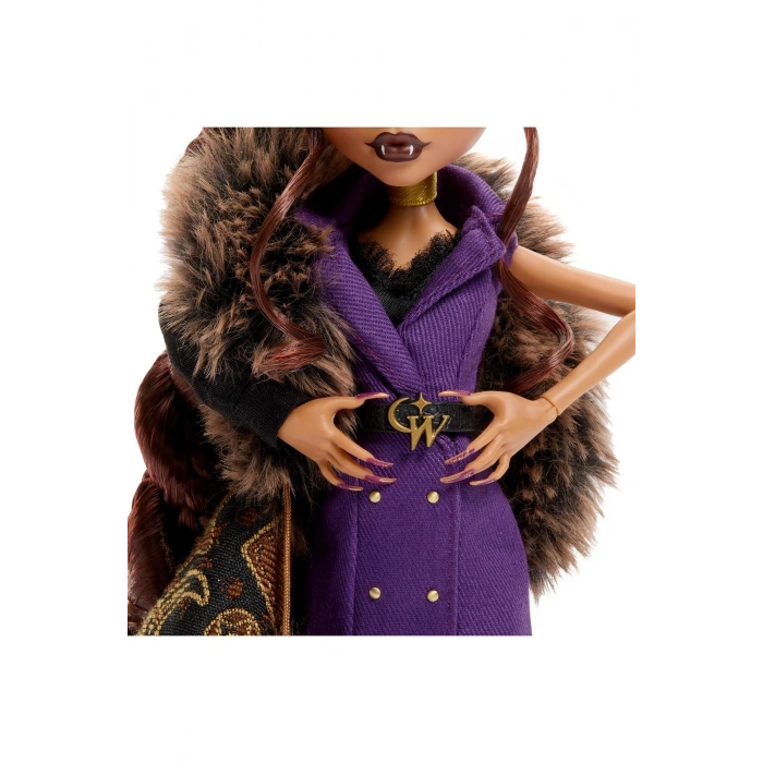 Clawdeen Wolf House of Wolf bebek, Şık kabanı ve özel aksesuarlarıyla JDR66
