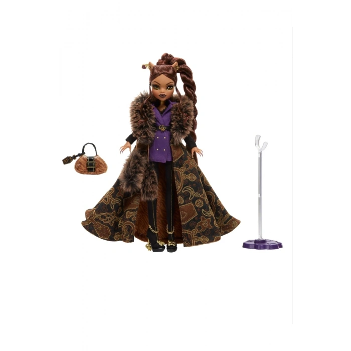 Clawdeen Wolf House of Wolf bebek, Şık kabanı ve özel aksesuarlarıyla JDR66