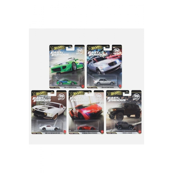 Premium 2026 Hızlı ve Öfkeli 25. Yıl Dönümü 5li Araba Seti, HNW46-956N