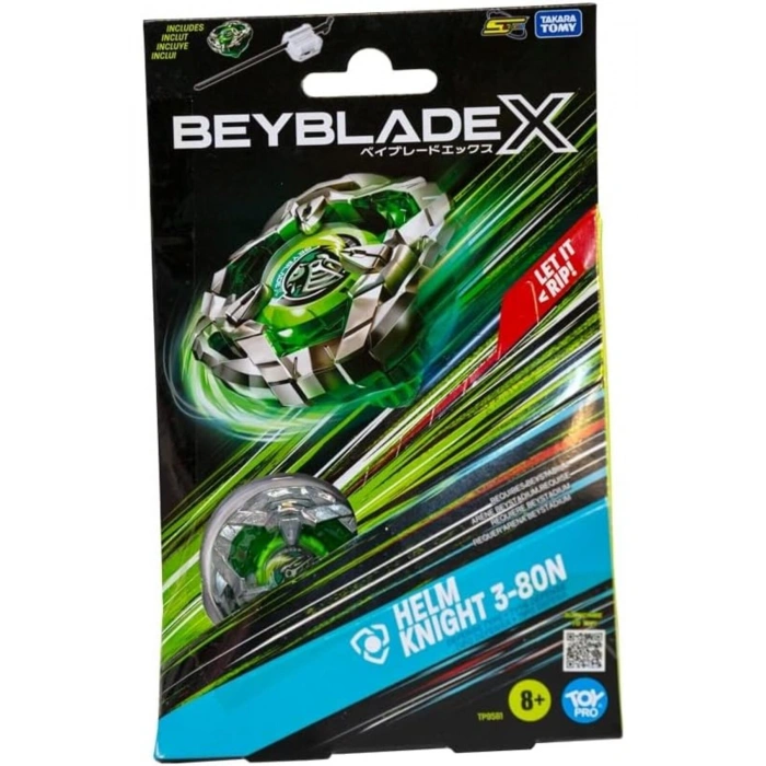 X Helm Knight 3-80N Başlangıç Seti – Takara Tomy Orijinal Metal + Fırlatıcı