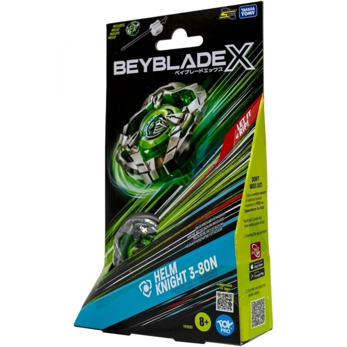 X Helm Knight 3-80N Başlangıç Seti – Takara Tomy Orijinal Metal + Fırlatıcı