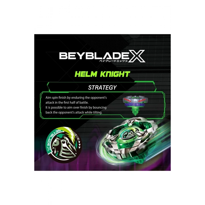 X Helm Knight 3-80N Başlangıç Seti – Takara Tomy Orijinal Metal + Fırlatıcı