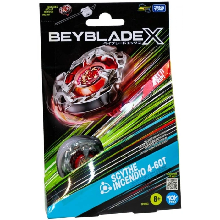 X Scythe Incendio 4-60T Başlangıç Seti + Fırlatıcı - Takara Tomy Orijinal Oyuncağı