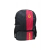 Galatasaray Kırmızı Şerit Üç Gözlü Okul Çantası Siyah / 24539