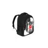 Çocuk ve Gençler İçin Lisanslı Beşiktaş Temalı Siyah Beyaz Sırt Çantası