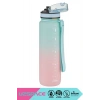 1000ml Yeni Çift Renkli Sızdırmaz BPA İçermez Kilitlenebilir Kapaklı Motivasyonel Tritan Su Matarası
