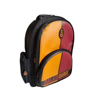 Lisanslı Sarı Kırmızı Orijinal Suni Deri Okul Çantası