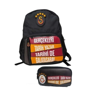 Traftar Lisanslı Baskılı GS Logolu Okul Sırt Çantası ve Kalemlik 25687