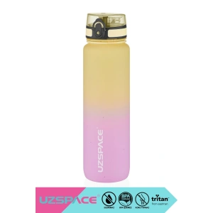 1000ml Yeni Çift Renkli Sızdırmaz BPA İçermez Kilitlenebilir Kapaklı Motivasyonel Tritan Su Matarası