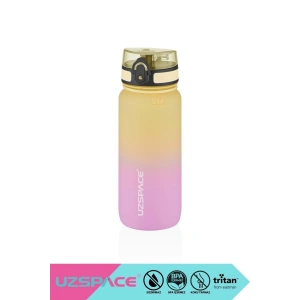 650ml Yeni Çift Renkli Sızdırmaz BPA İçermez Kilitlenebilir Kapaklı Motivasyonel Tritan Su Matarası