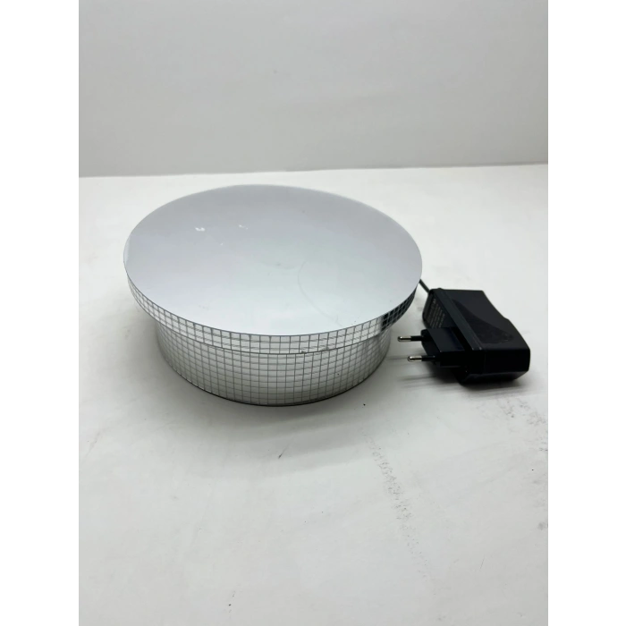 360 Derece Adaptörlü 18/6 cm Gümüş Renk Vitrin Standı