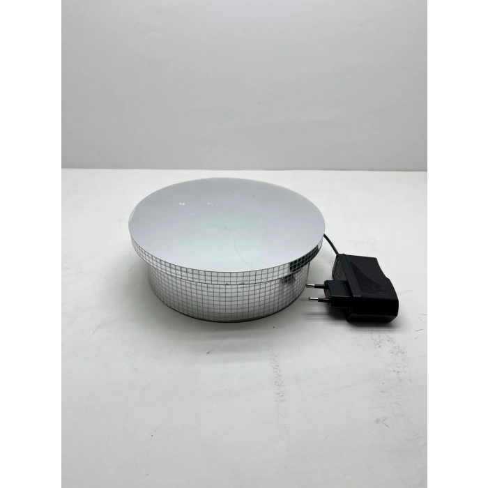 360 Derece Adaptörlü 18/6 cm Gümüş Renk Vitrin Standı