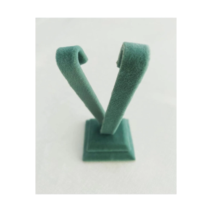 Yerli Üretim Süet Kumaş Yeşil Renk 10 Cm Küpe Sergileme Aksesuar