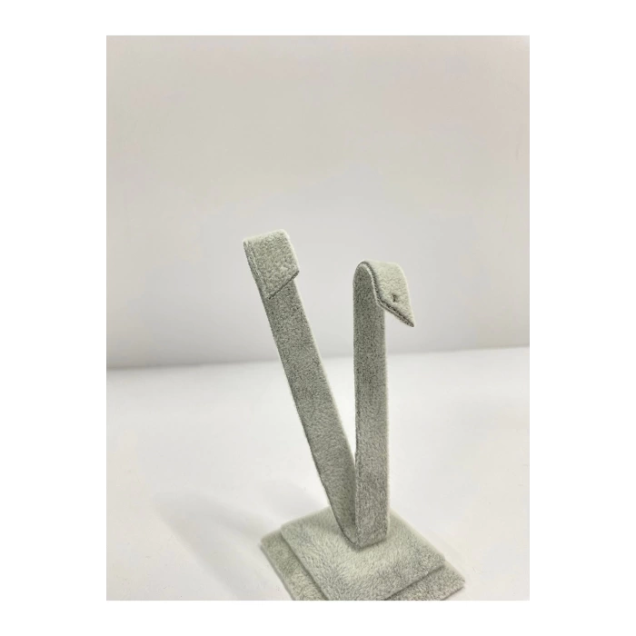 Yerli Üretim Süet Kumas Gri Renk 10 Cm Küpe Sergileme Aksesuar