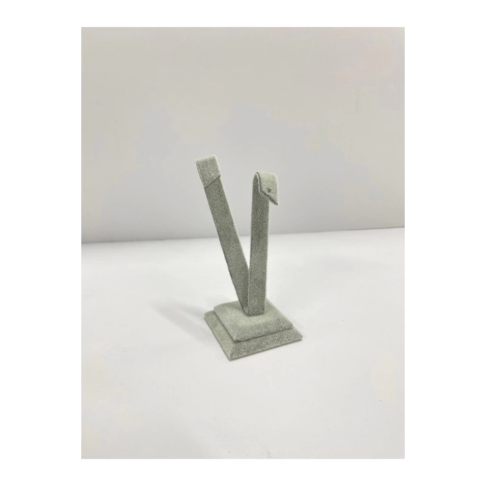 Yerli Üretim Süet Kumas Gri Renk 10 Cm Küpe Sergileme Aksesuar
