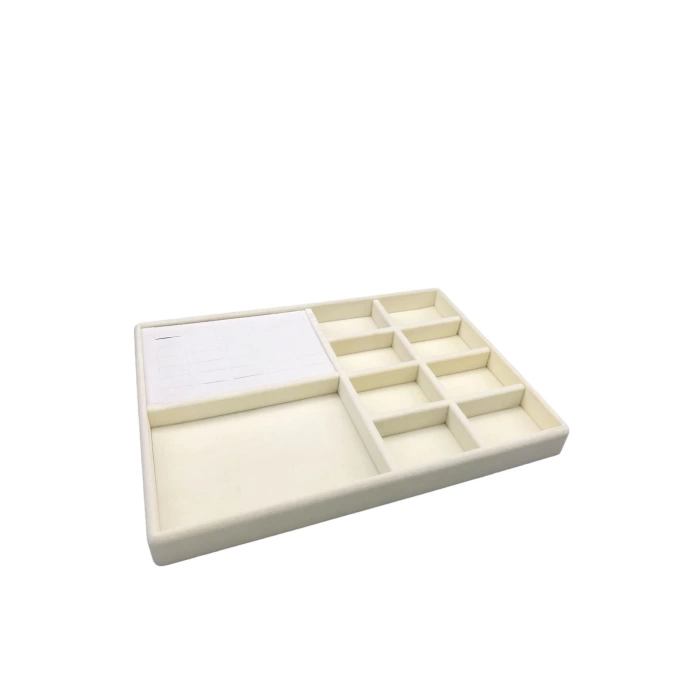 Sidney Model Süet Kumaş Krem Renk 34/24 Cm Takı Sergileme Standı