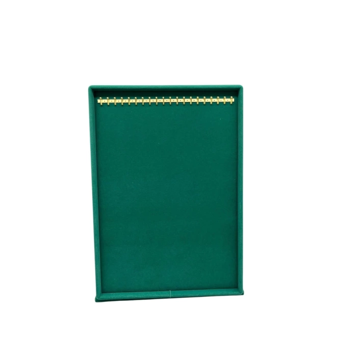 Yerli Üretim Süet Kumaş Tırnaklı Yeşil Renk 34/24 Cm Ayaklı Tesbih Takı Standi