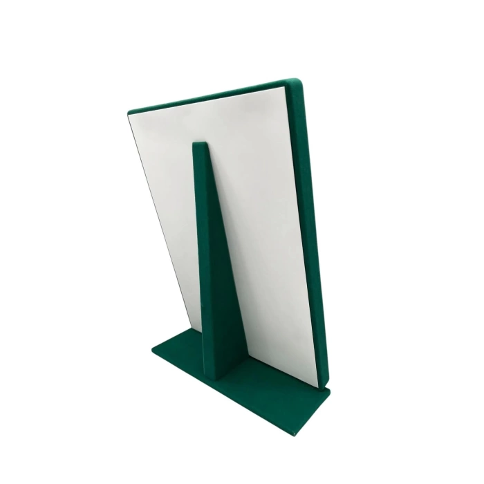 Yerli Üretim Süet Kumaş Tırnaklı Yeşil Renk 34/24 Cm Ayaklı Tesbih Takı Standi