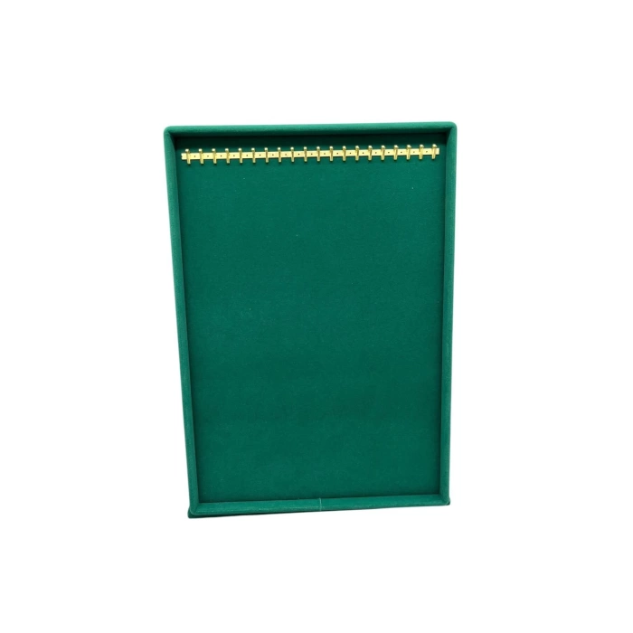 Yerli Üretim Süet Kumaş Tırnaklı Yeşil Renk 34/24 Cm Ayaklı Tesbih Takı Standi