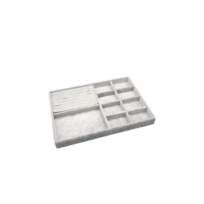 Sidney Model Süet Kumaş Gri Renk 34/24 Cm Takı Sergileme Standı