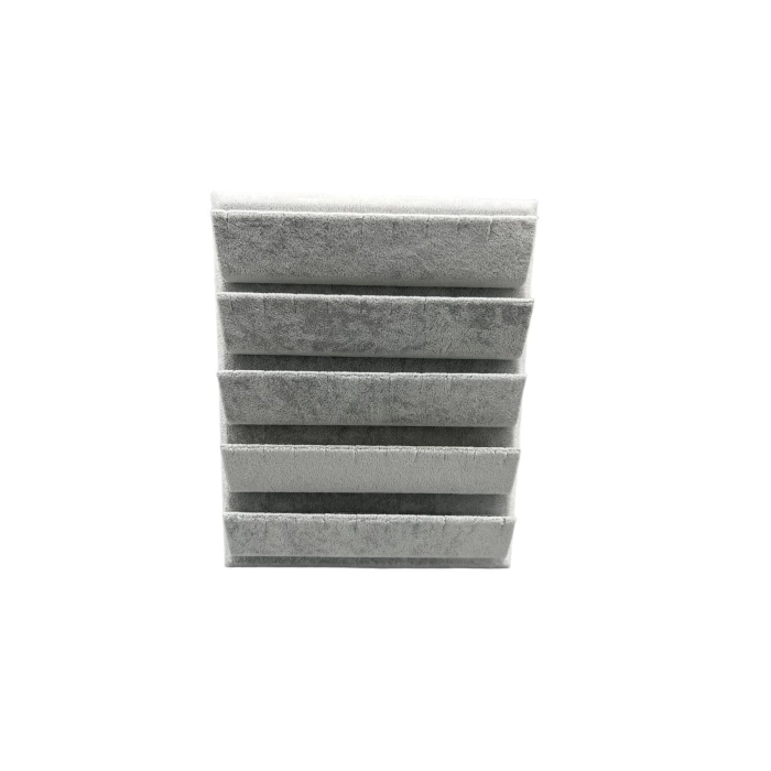 Yerli Üretim Süet Kumaş 20/16 Cm Gri Renk Ayaklı Küpe Standı