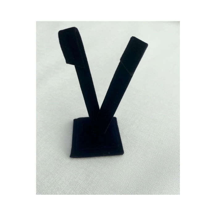 Yerli Üretim Süet Kumaş Siyah Renk 10 Cm Palmiye Küpe Standı