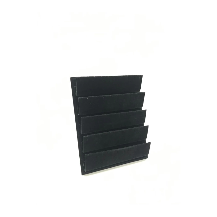 Yerli Üretim Süet Kumaş 20/16 Cm Siyah Renk Ayaklı Küpe Standı