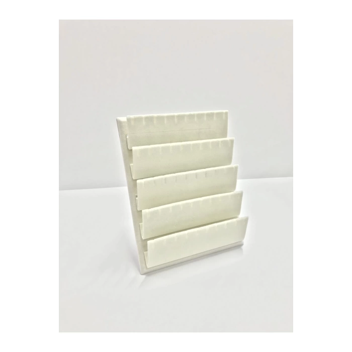 Yerli Üretim Süet Kumaş 20/16 Cm Krem Renk Ayaklı Küpe Standı