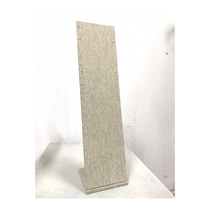 Yerli Üretim Moscow Model Keten Kumaş Hasır Renk 40/10 Cm Ayaklı Takı Sergileme Standı