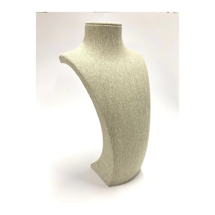 Yerli Üretim Hasır Kumaş Kolye Gerdanlık Zincir 39 Cm Takı Sergileme Mankeni