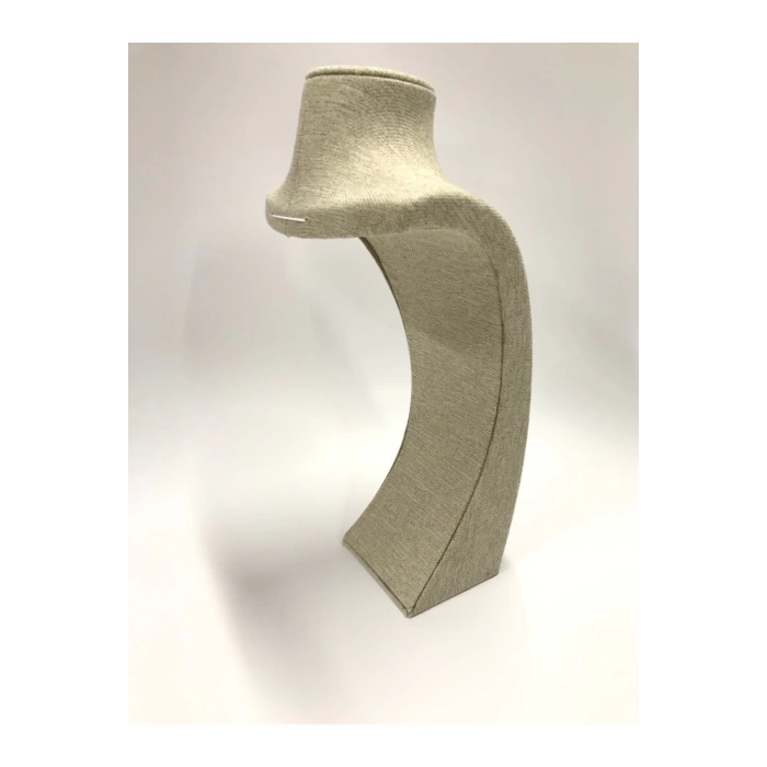 Yerli Üretim Hasır Kumaş Kolye Gerdanlık Zincir 39 Cm Takı Sergileme Mankeni