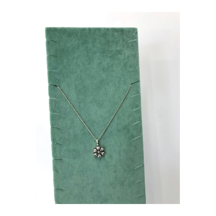 Yerli Üretim Moscow Model Süet Kumaş Yeşil Renk 40/10 Cm Ayaklı Takı Sergileme Standı