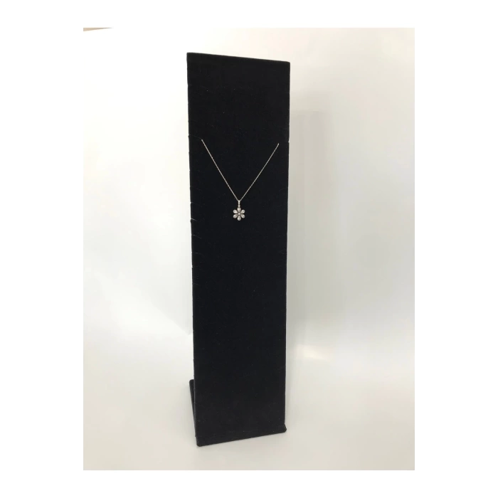 Yerli Üretim Moscow Model Süet Kumaş Siyah Renk 40/10 Cm Ayaklı Takı Sergileme Standı