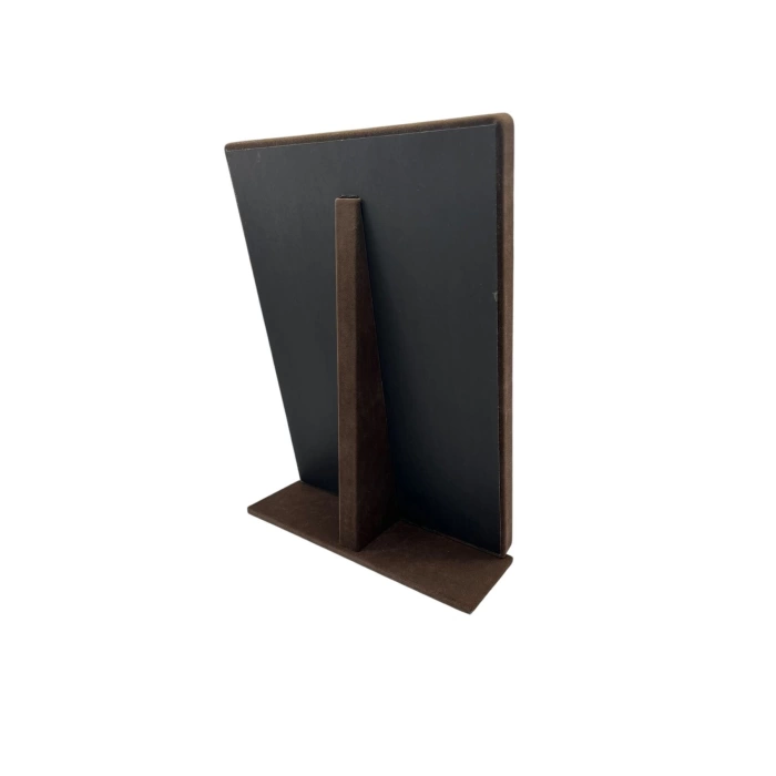 Yerli Üretim Süet Kumaş Tırnaklı Kahve Renk 34/24 Cm Ayaklı Tesbih-kolye Takı Standi