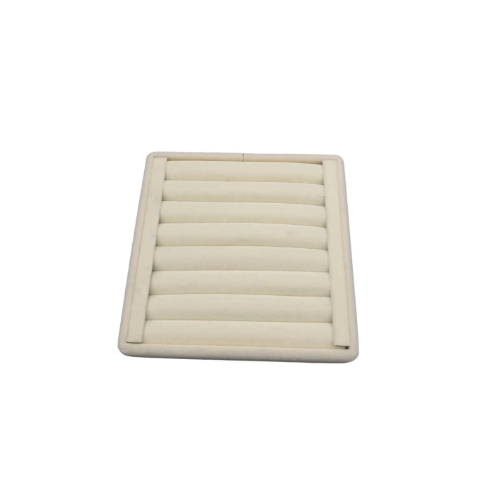 Yerli Üretim Süet Kumaş Krem Renk 15 Cm / 15 Cm Yüzük Sergileme Standı
