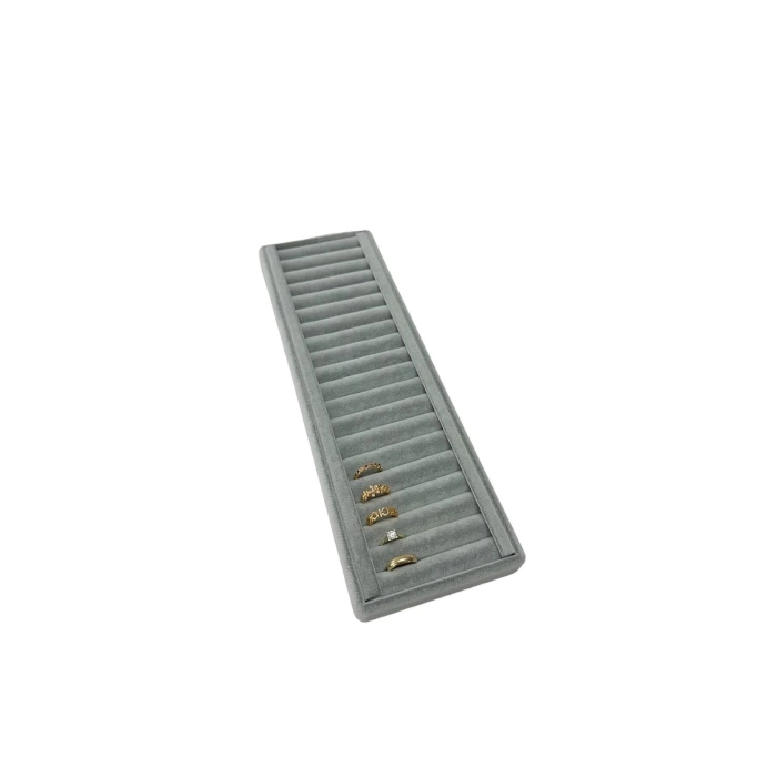 Yerli Üretim Süet Kumaş Gri Renk 35/11 Cm Kelepçe-bileklik Sergileme Standı