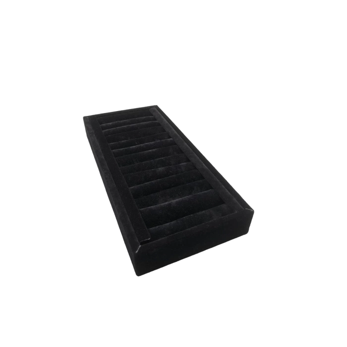 Yerli Üretim Süet Kumaş Siyah Renk 25 cm / 11,5 cm Kelepçe-Bileklik Sergileme Standı