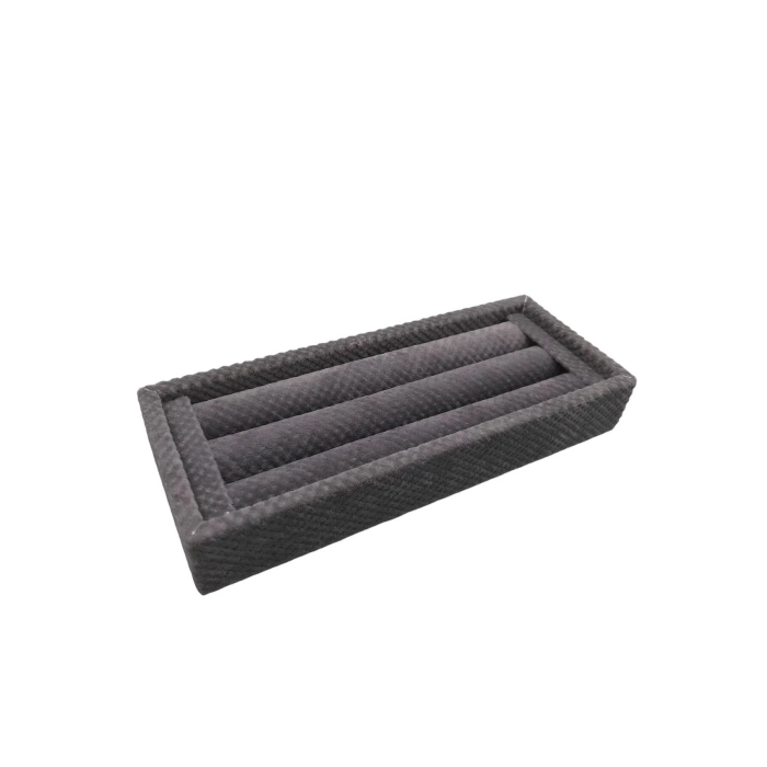 Yerli Üretim Ufak Boy Keten Kumaş Füme Renk 18 / 7 Cm Rulo Çekmece Içi Yüzük Standı