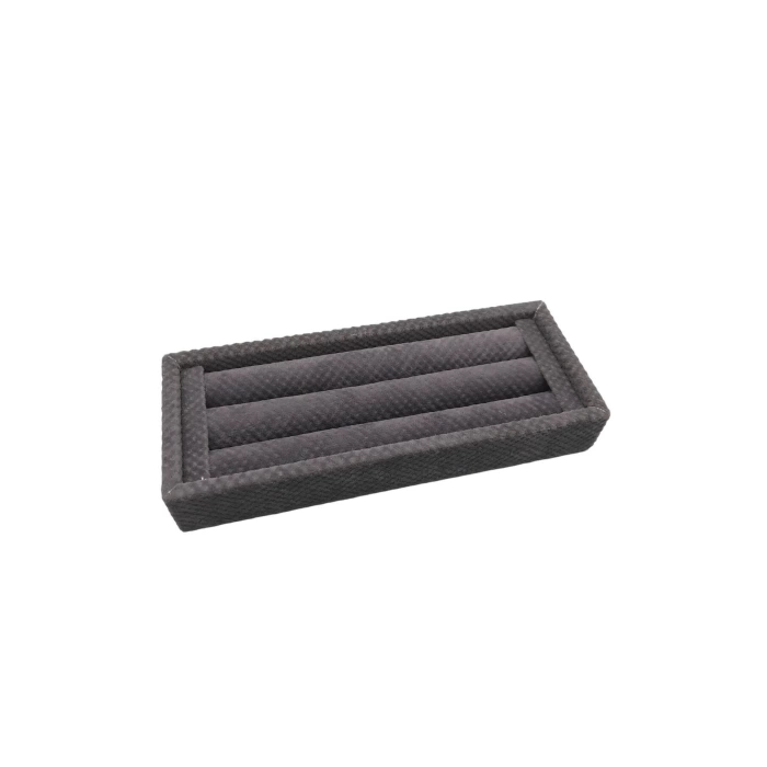 Yerli Üretim Ufak Boy Keten Kumaş Füme Renk 18 / 7 Cm Rulo Çekmece Içi Yüzük Standı