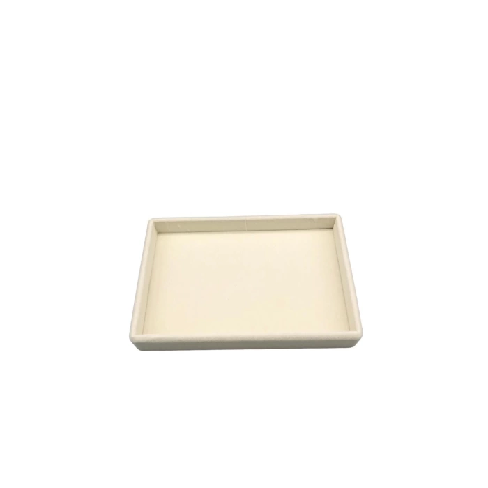 Yerli Üretim Küçük Boy Süet Kumaş Krem Renk 22/14 Cm Servis Tablası