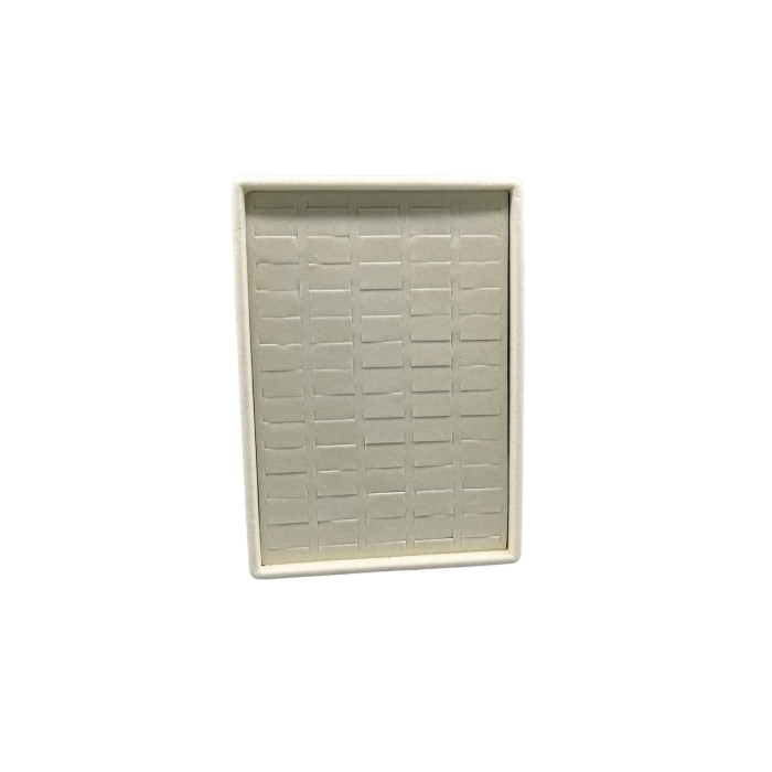 Yerli Üretim Küçük Boy Süet Kumaş Krem Renk 24/17,5 cm Batırmalı Ayaklı Yüzük Tablası