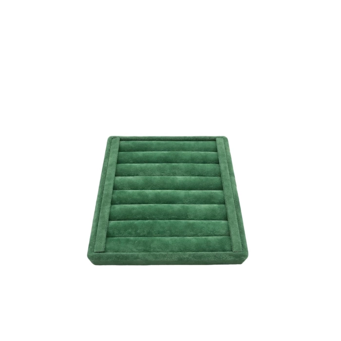 Yerli Üretim Süet Kumaş Yeşil Renk 15 cm / 15 cm Yüzük Sergileme Standı