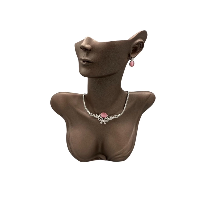 Yerli Üretim Polyester Malzeme Kahve Renk 33 / 26 cm Takı Sergileme Mankeni