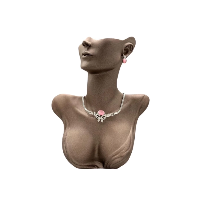 Yerli Üretim Polyester Malzeme Kahve Renk 33 / 26 cm Takı Sergileme Mankeni