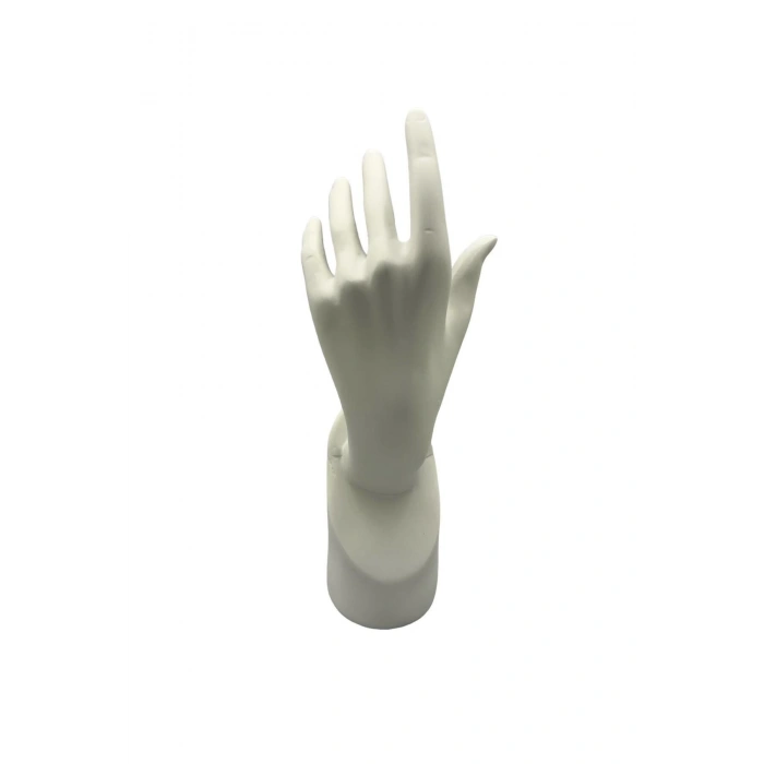 Polyester Malzeme Beyaz Renk 30 / 12 cm Takı Sergileme El Mankeni